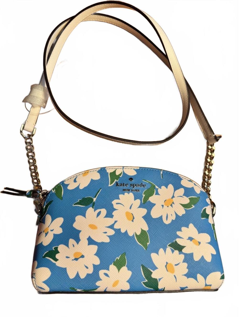 Kate Spade Cameron Small Zip Crossbody Charming Daisy Blue Floral NWOT